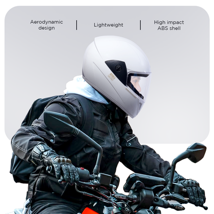 WAVE PRO Full Face Helmet -Gloss White