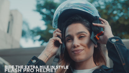 FLASH PRO MAX Half Face Helmet -Gloss Black Yellow